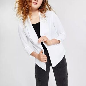 Women's Ruched 3/4-Sleeve Knit Blazer, Created for Macy's Bar III